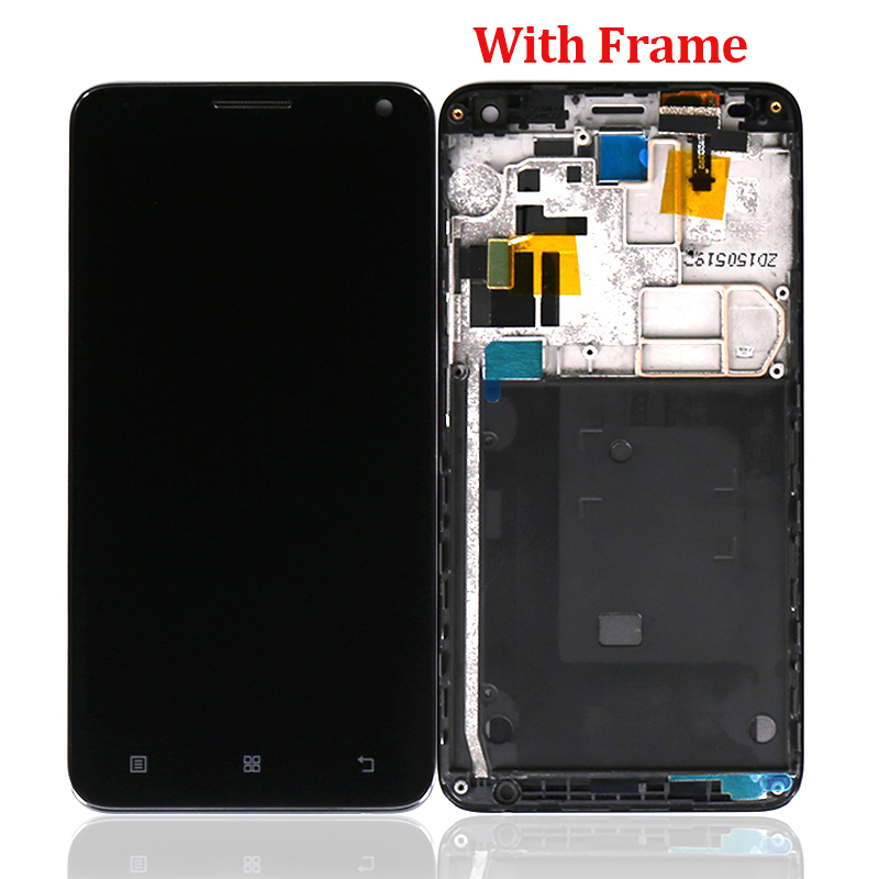 LCD Screen Display Touch Glass Panel Digitizer With Frame Accessories Replacement For Lenovo S580